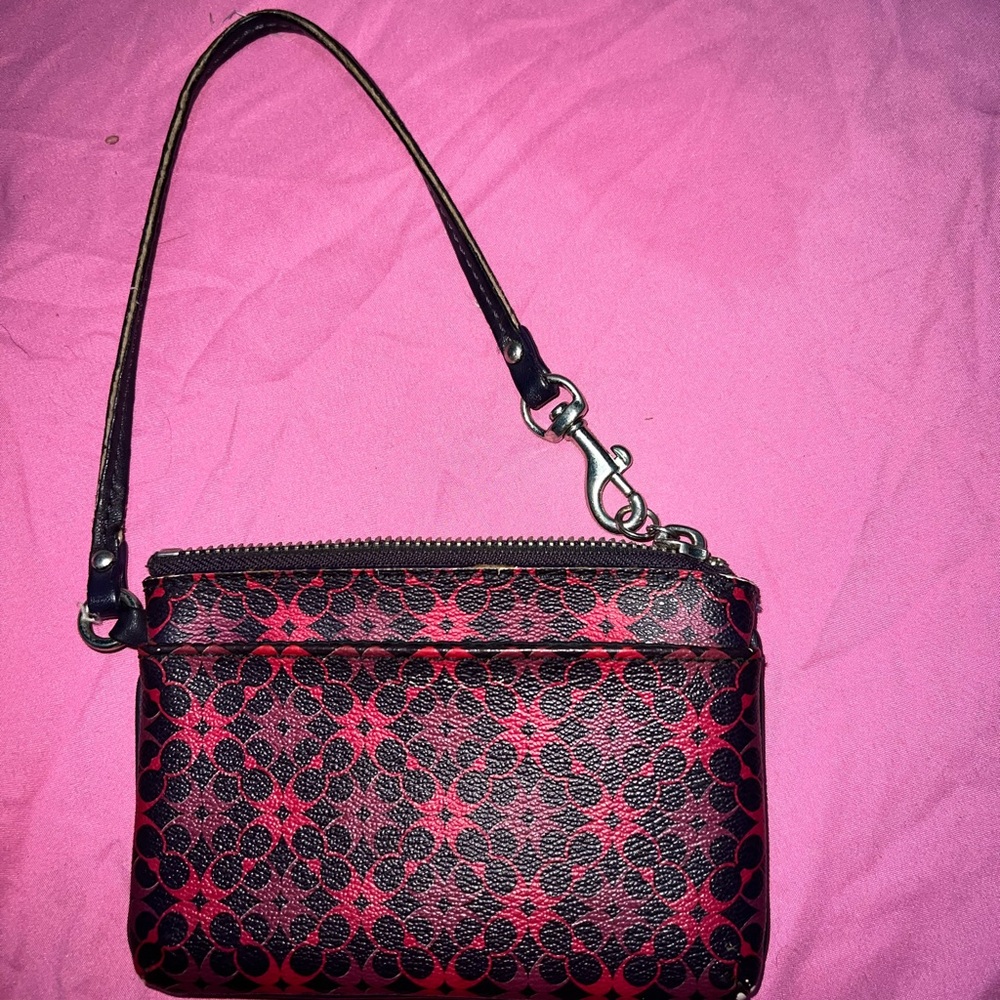Stylish Black and Red Patterned Women's Bag
